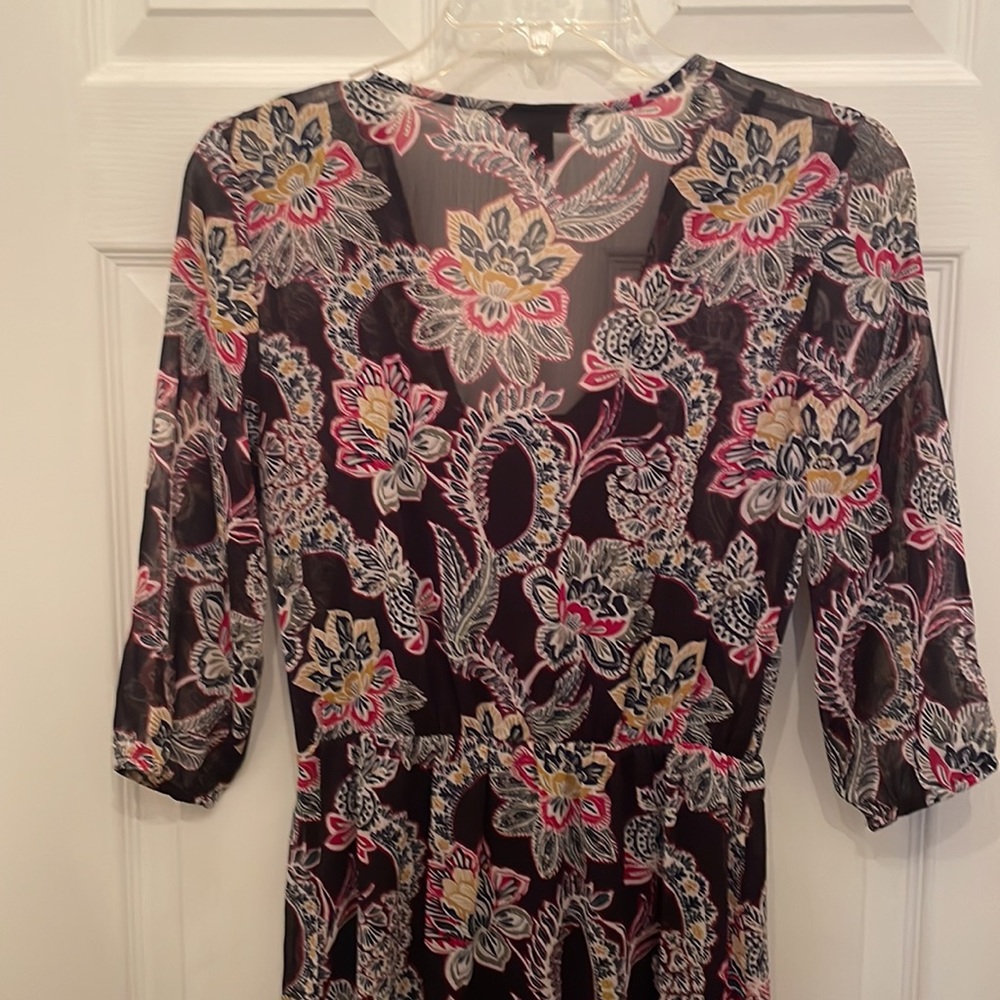 Floral 3/4 length Sleeves Banana Republic Dress - Picture 6 of 7